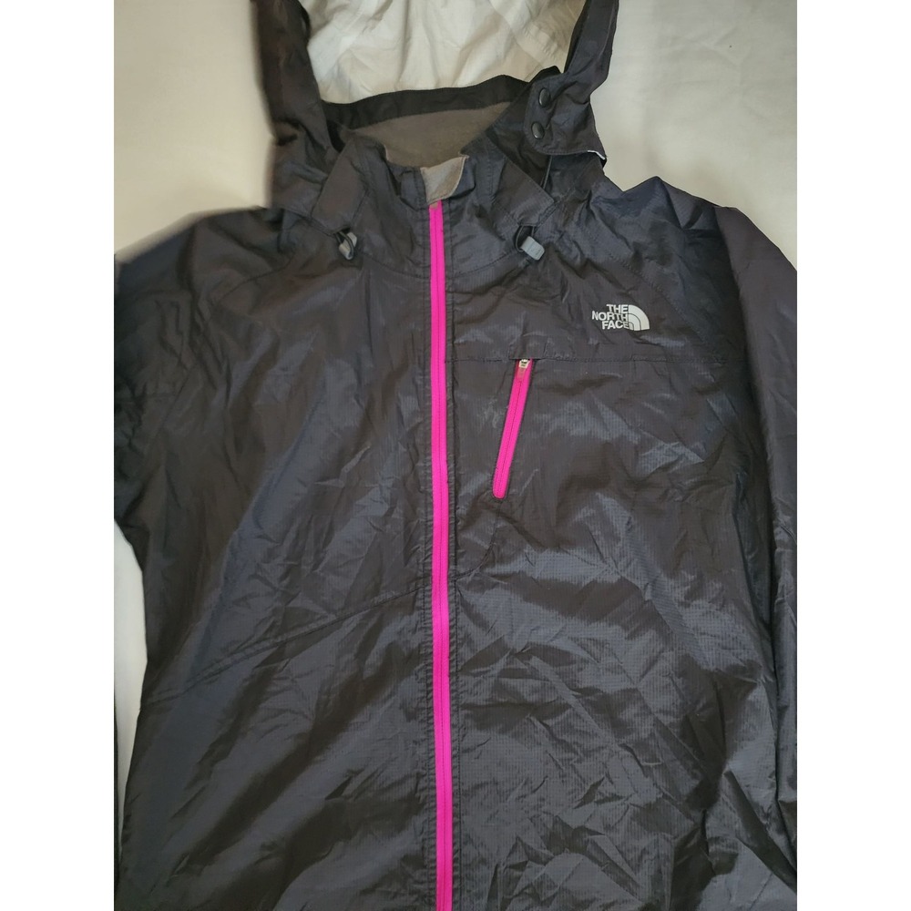 The North Face Women's Hooded Windbreaker Jacket Black/Pink Size S/P - Picture 6 of 12